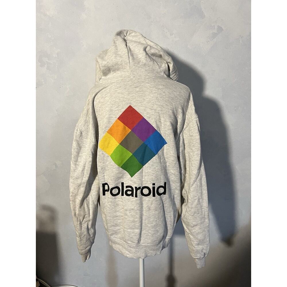 Polaroid Gray Hoodie Unisex Adult Sz Medium - Picture 6 of 9